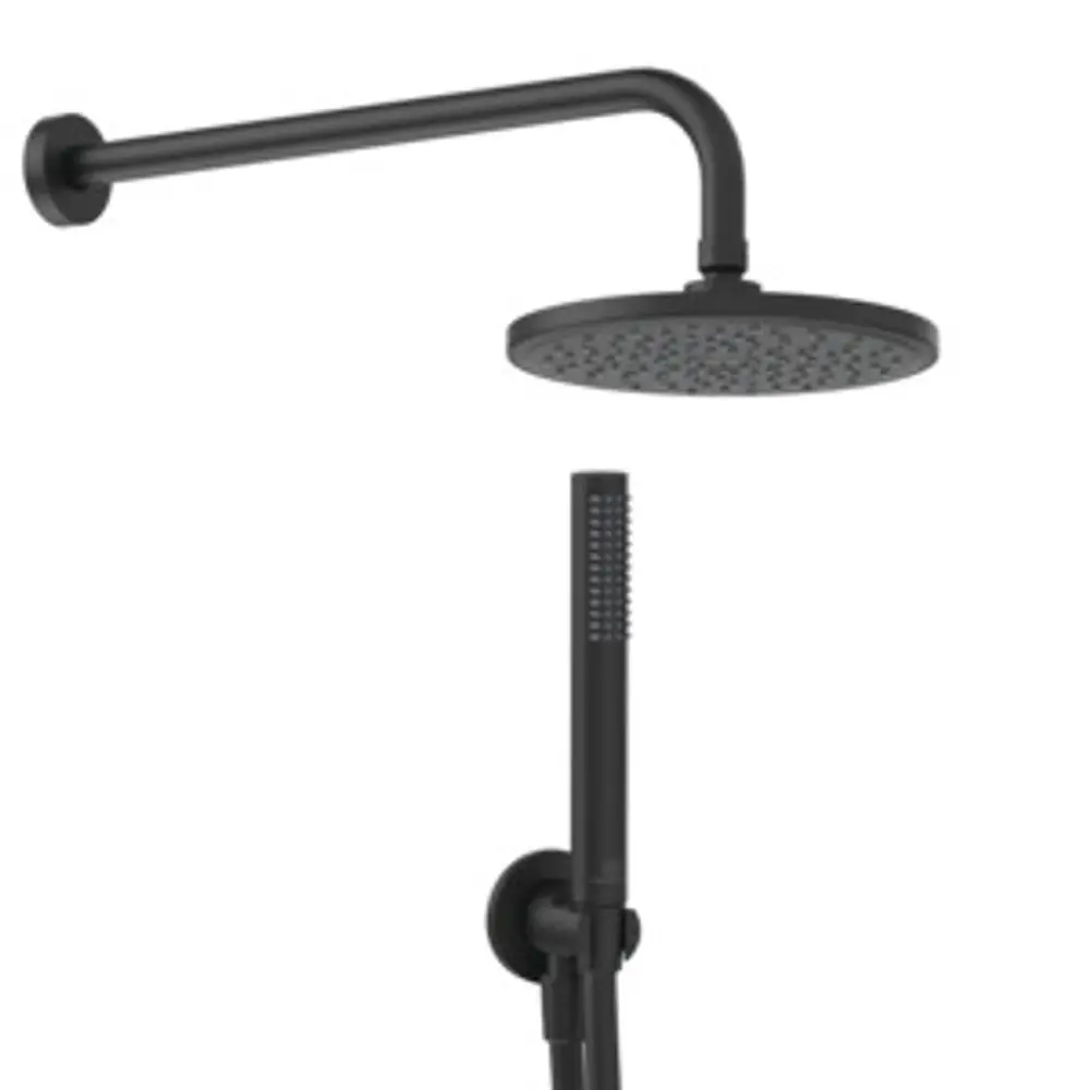 Schwarz lackiertes Dusch-Set von Ideal Standard mit Kopf- und Stabbrause